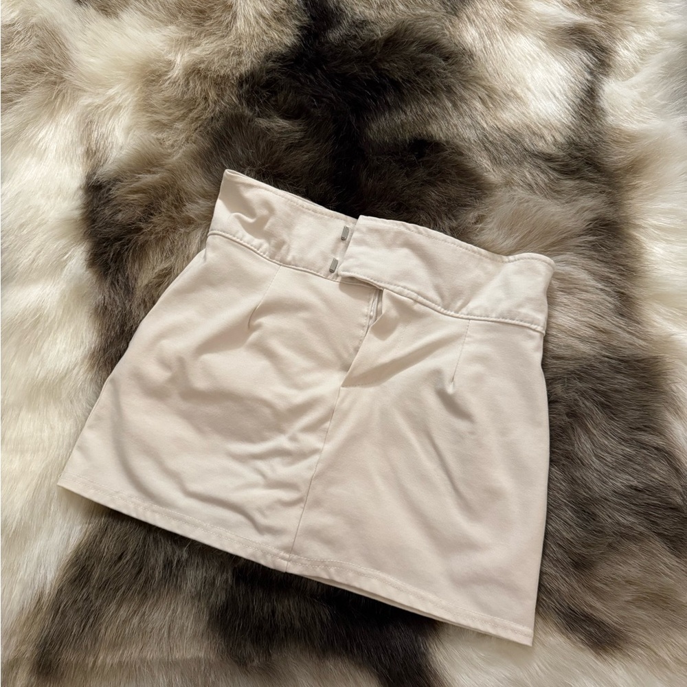 Cream High-Waisted Skirt